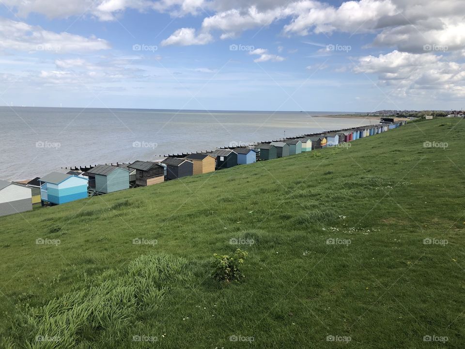 Beach huts in Kent 