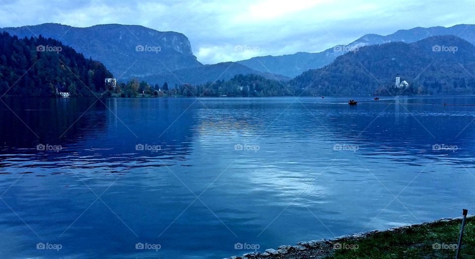 mother nature at its best. early morning at lake bled Slovenia