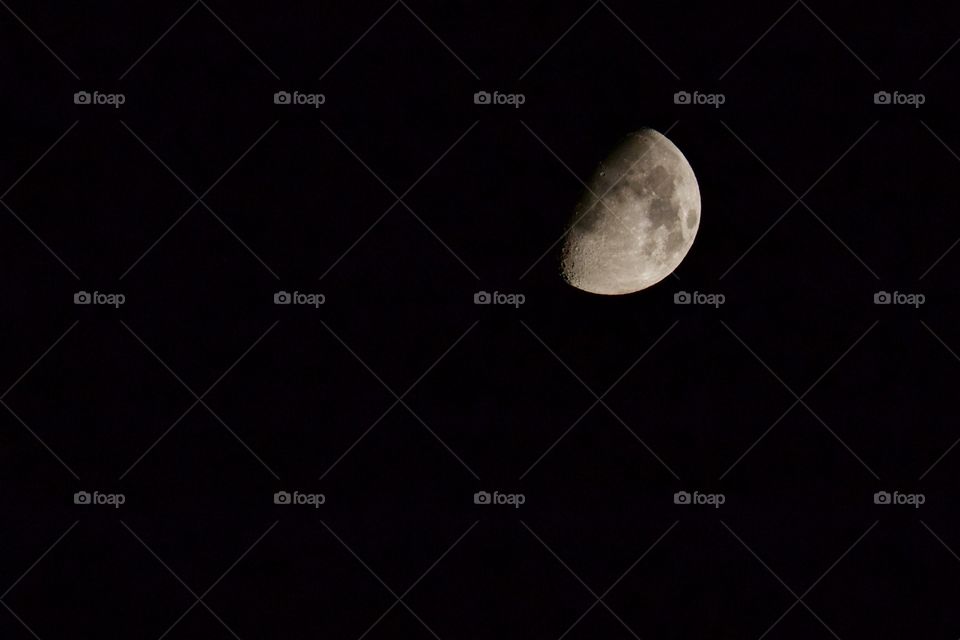 Low angle view of moon in sky