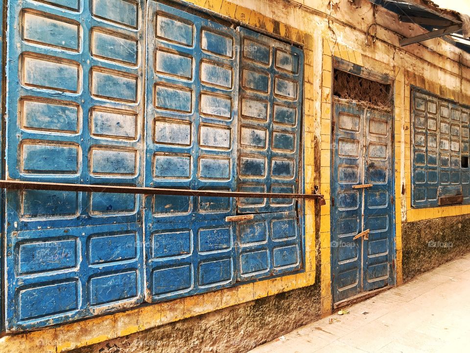 Window and door in morocco