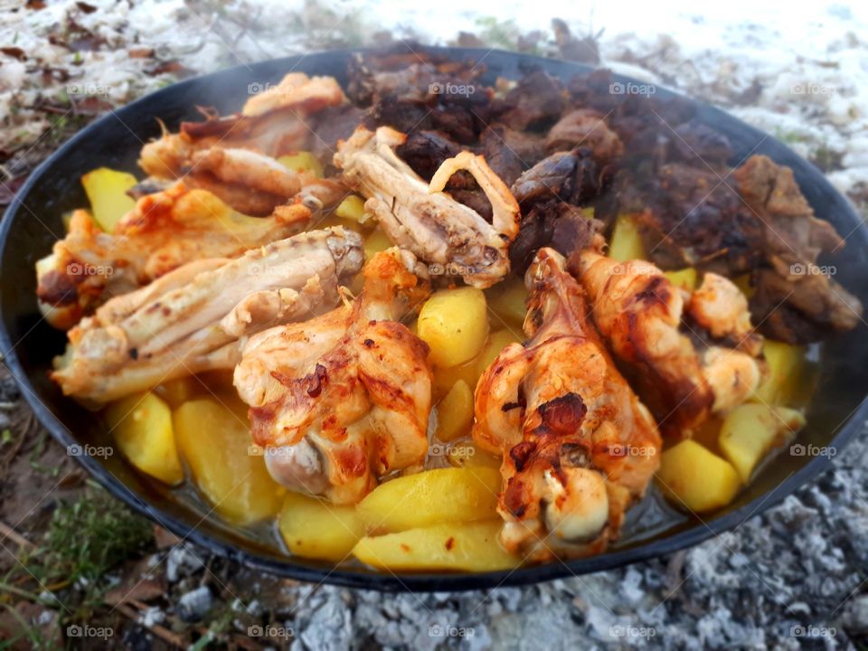 turkey and roast meat