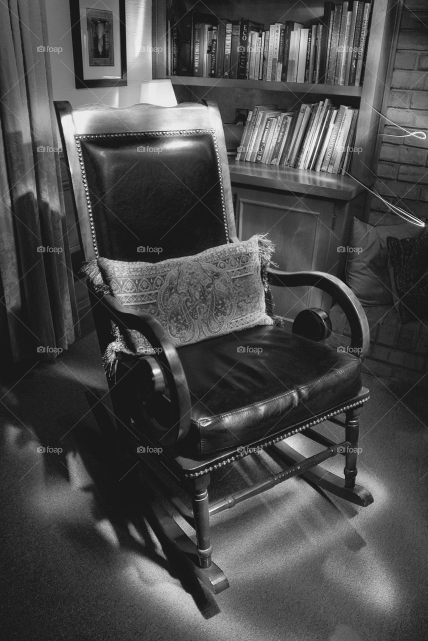 Sitting chair in library