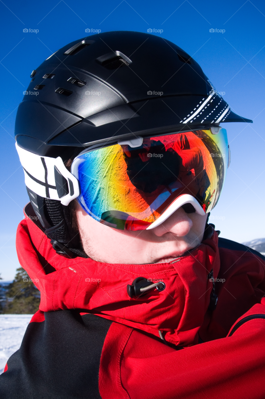 ski helmet head goggles by comonline