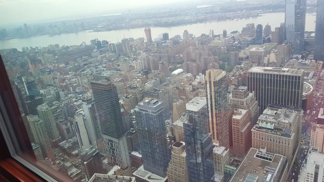 New York window view, cityscape
