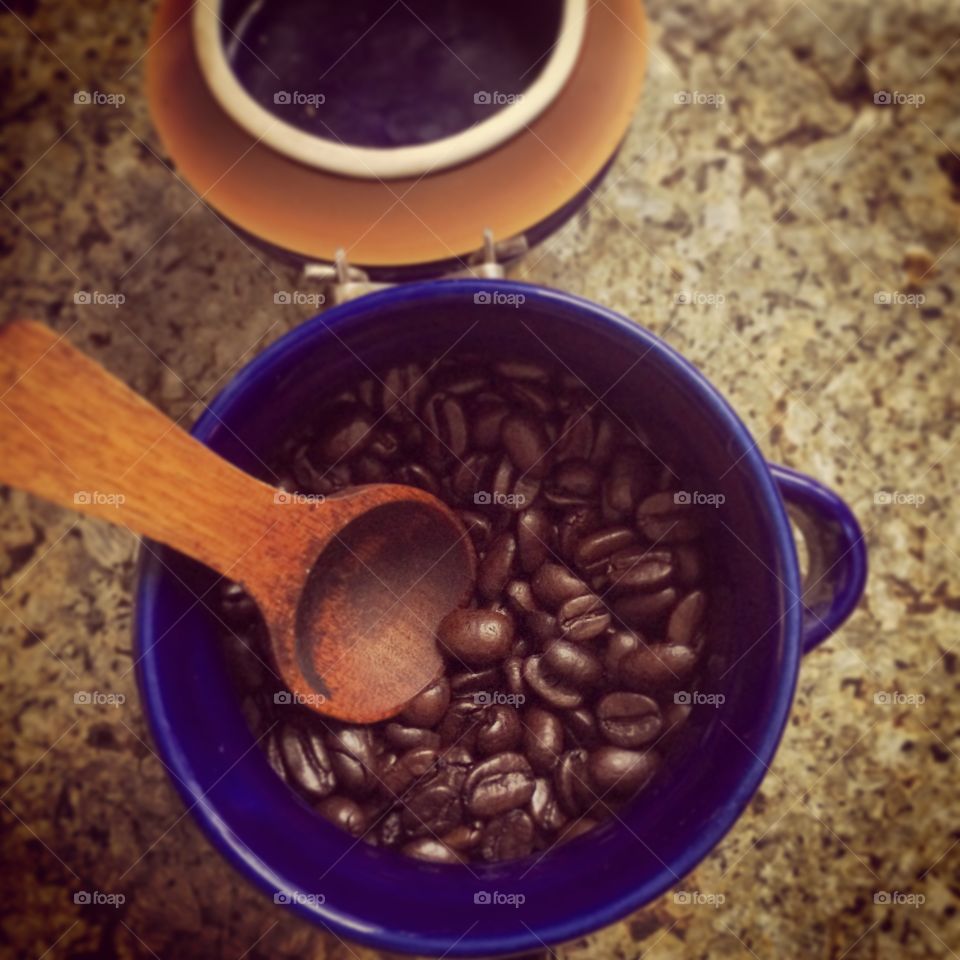Coffee beans. My morning coffee