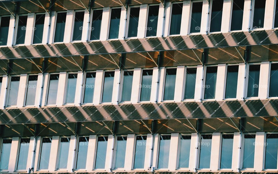 Window rows on a building 