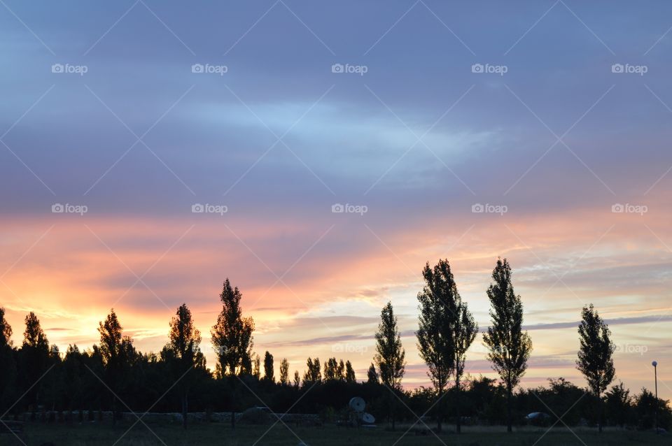 sunset sky clouds