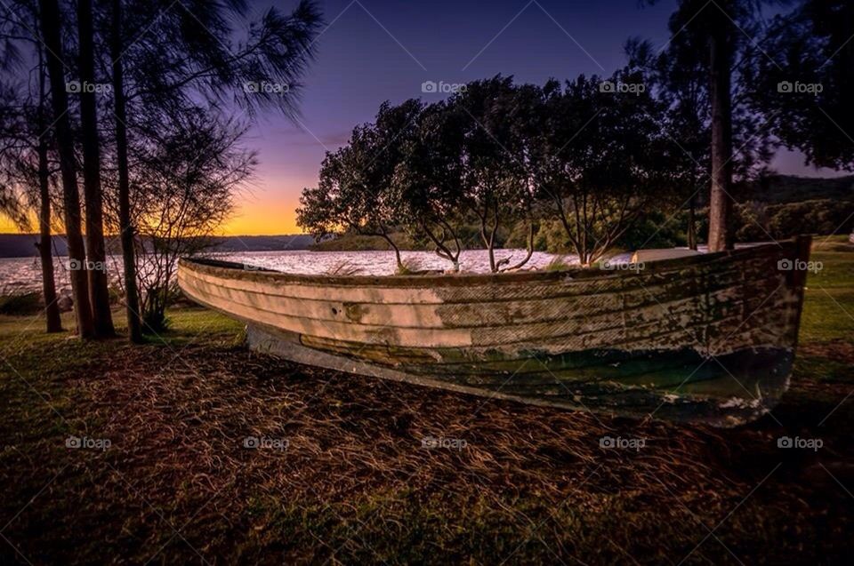 Stranded boat
