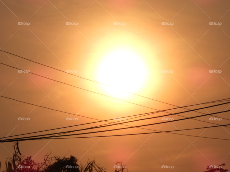 Sunrise with wires 