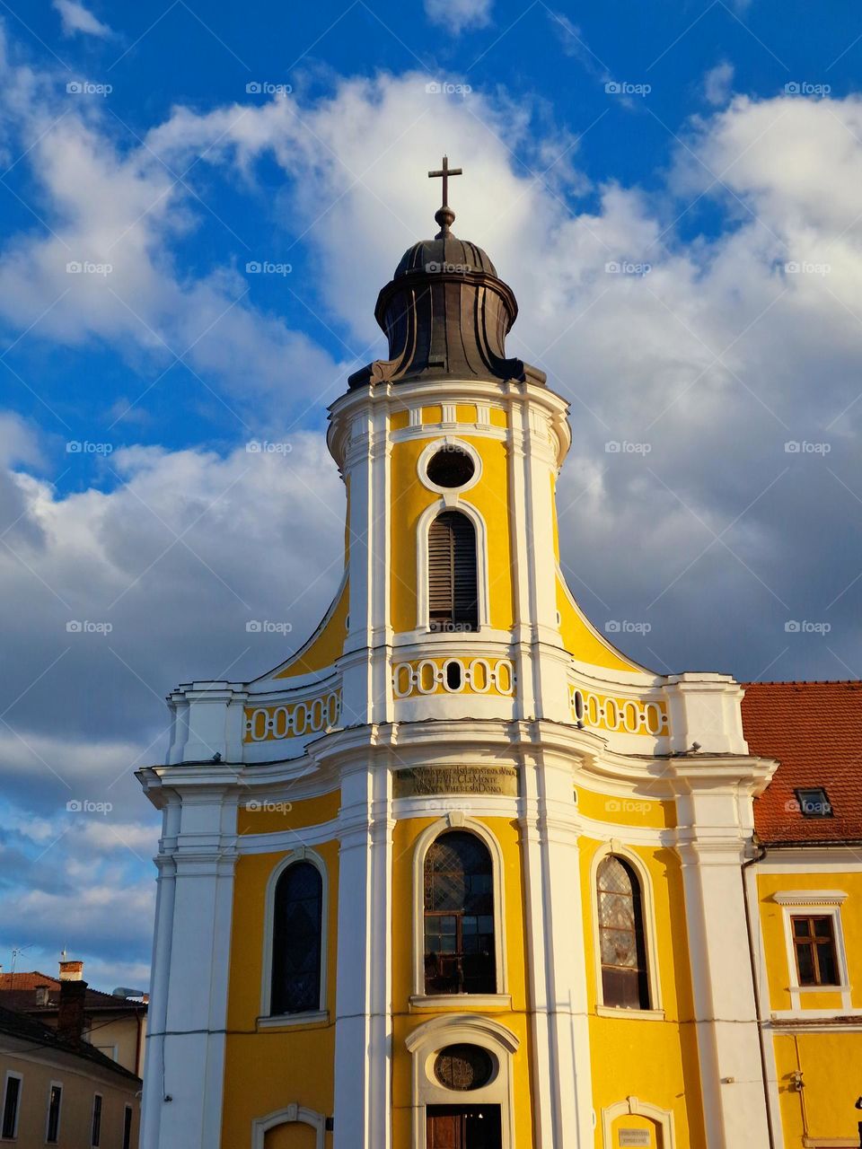 yellow church