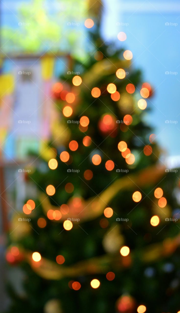 Christmas tree bokeh