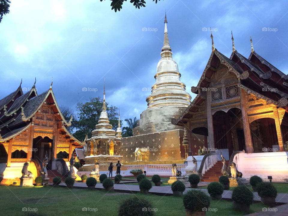 Buddhist temple in Chiangmai Thailand 