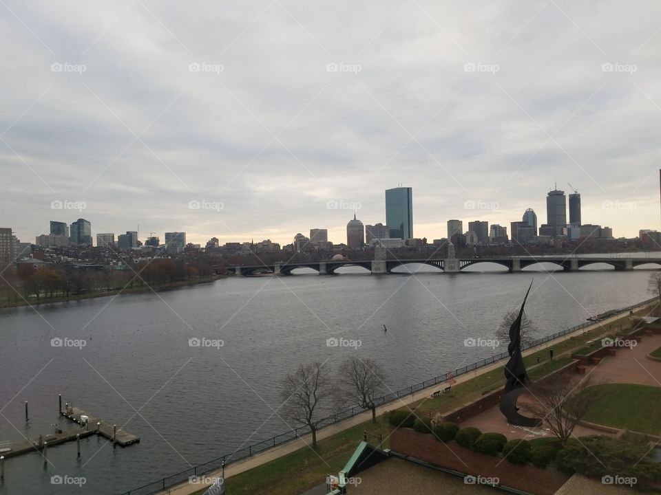 Boston skyline across the Charles River