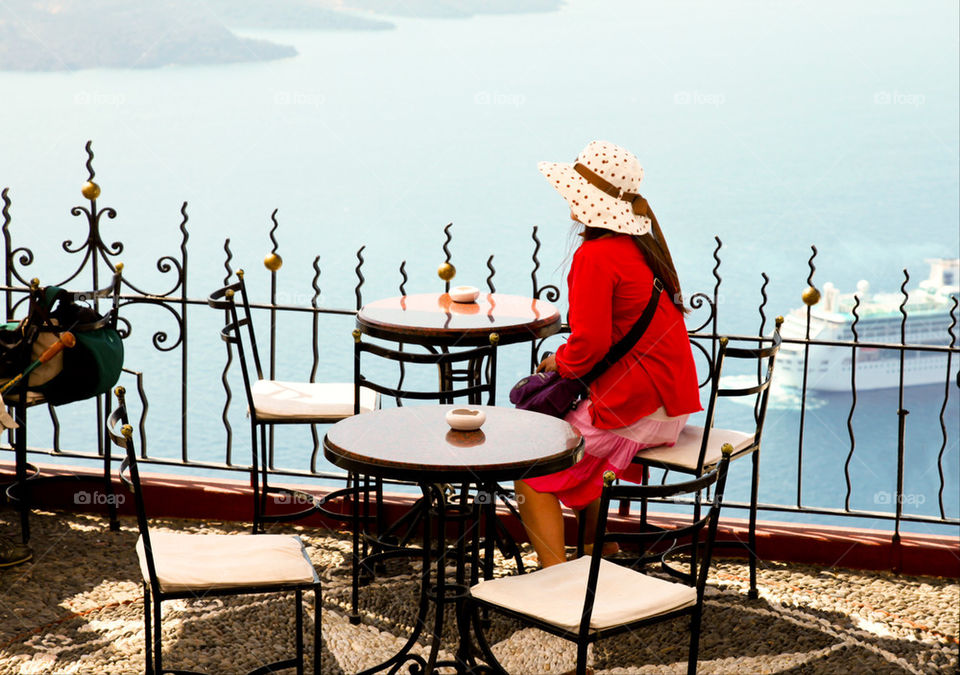 Woman watching the view.