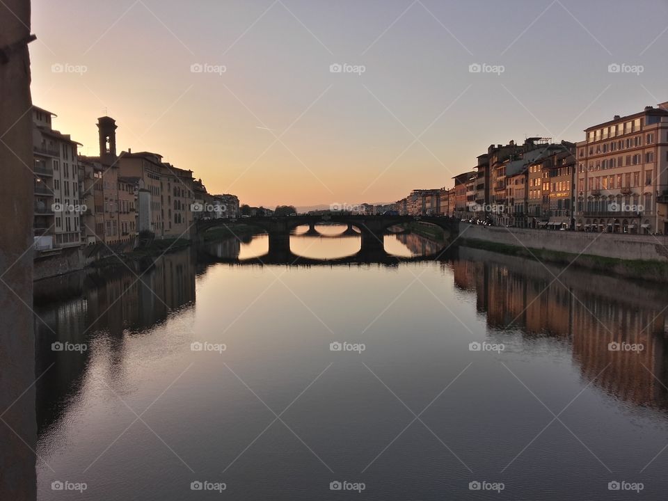 The Arno river from Old Bridge