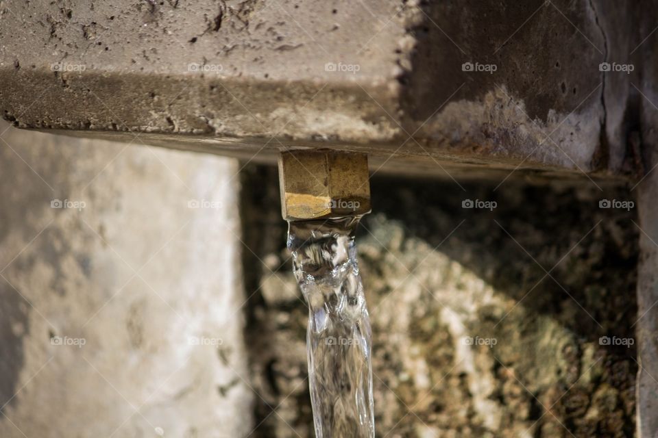 Close-up of old faucet