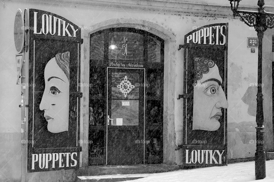 Puppet store doors