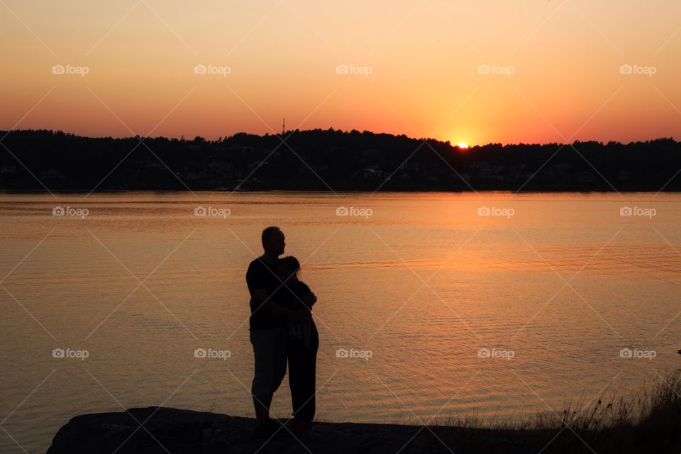 Couple in the sunset