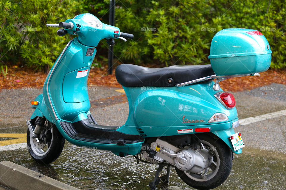 Rainy day on a motorcycle