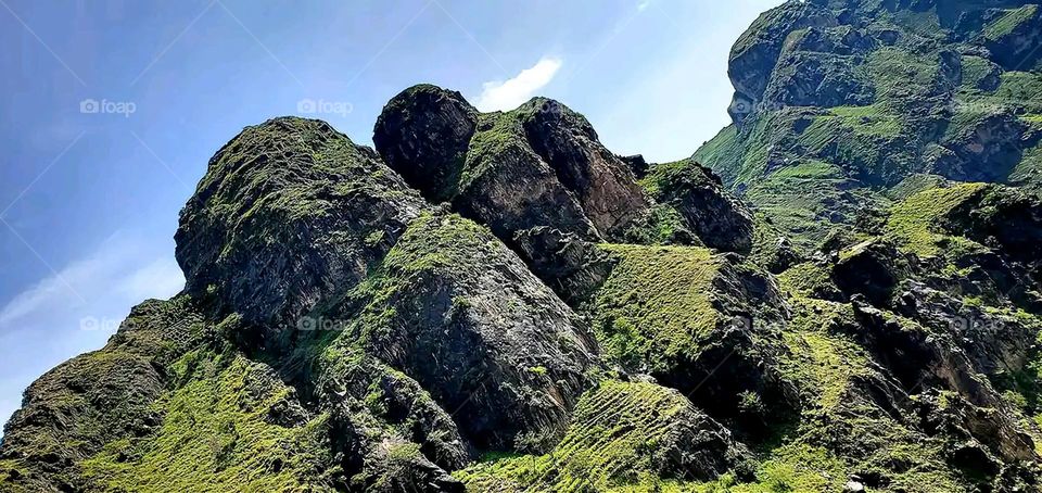 Glory be to God, the magnificent and picturesque view and the natural green trees are a view that is nothing more wonderful than it