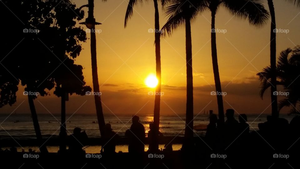 Sunset Waikiki Beach