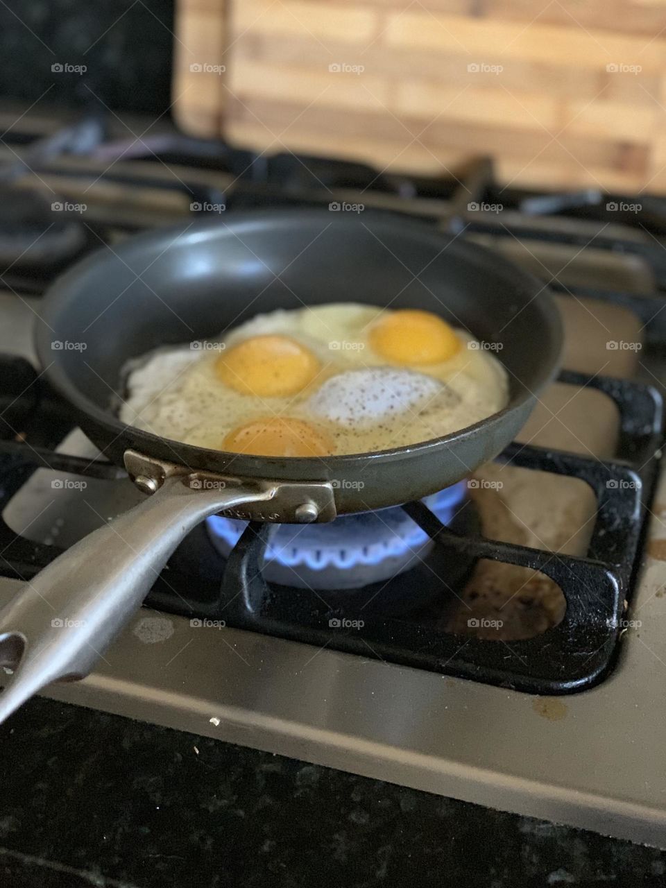 cooking eggs