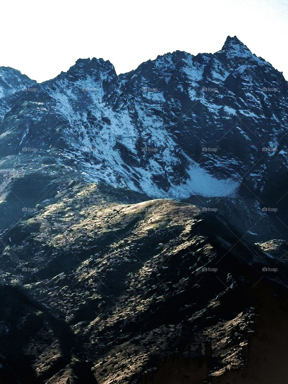 heights of mountain peak 