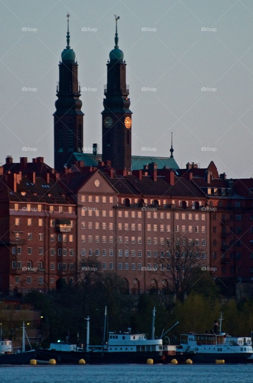 Stockholm, Sweden, at sunset