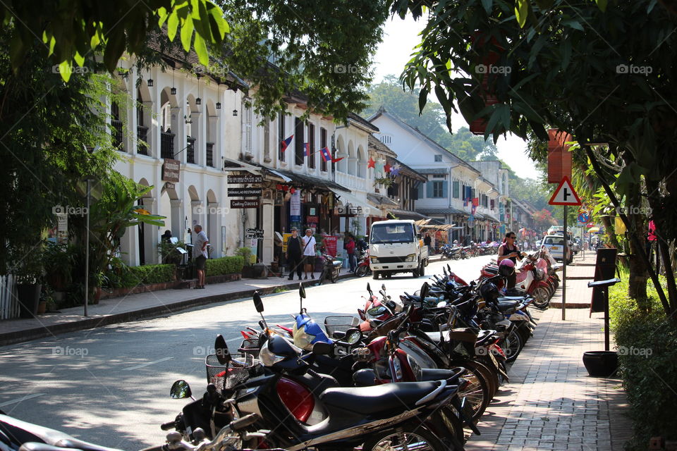 Street scene at Luang Prabang Laos - January 2016