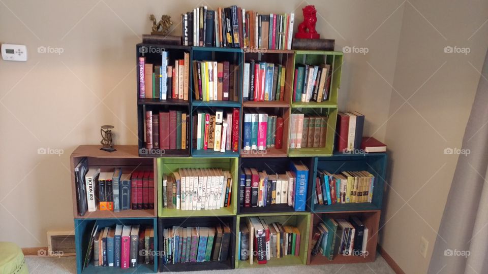 A full bookshelf