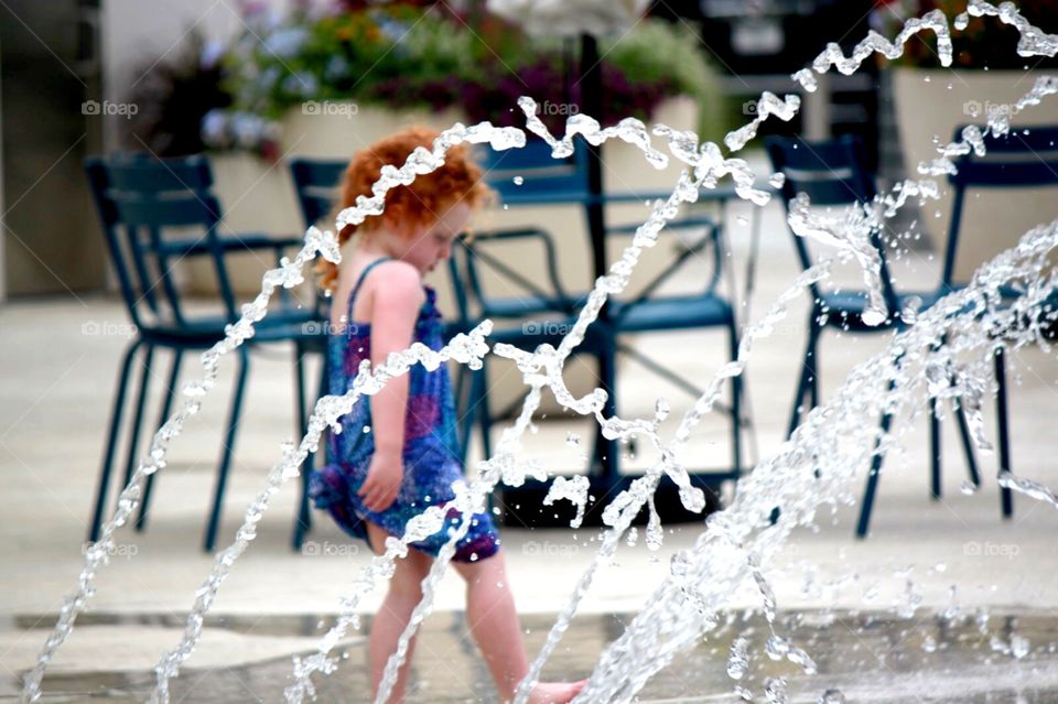 Girl in the Splash Park