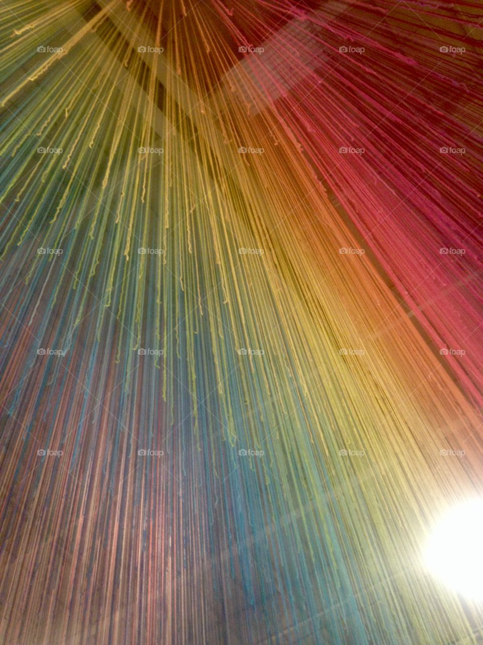 Rainbow yarn art