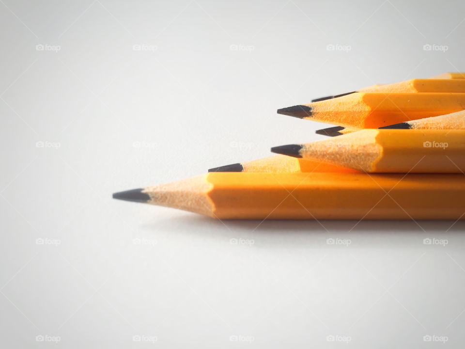 Group of orange pencils 