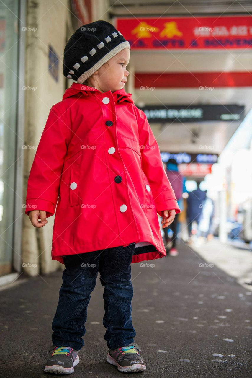 Posing cute little girl