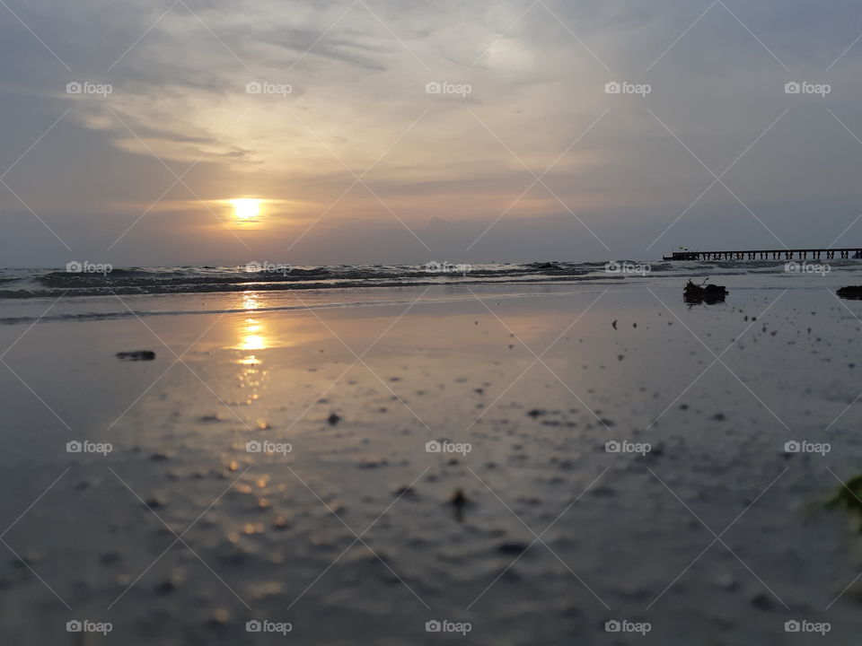 sunset on a beach of Koh Samui (Thailand)