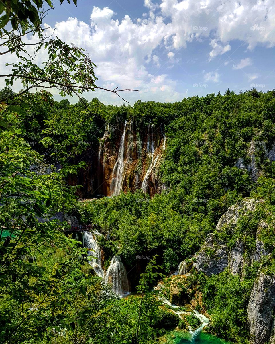 waterfall lake plitvice, croatia