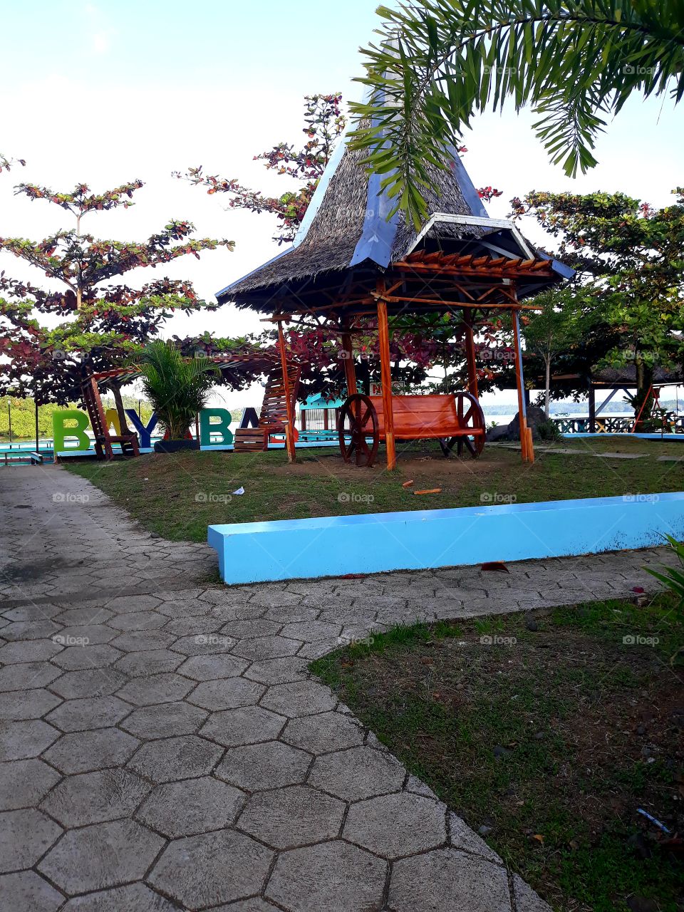 Enjoying a morning walk in this little baypark located in the tiny village of Bayabas, Surigao del Sur Philippines
