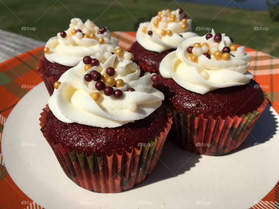 Red Velvet Cupcakes with Buttercream Icing 