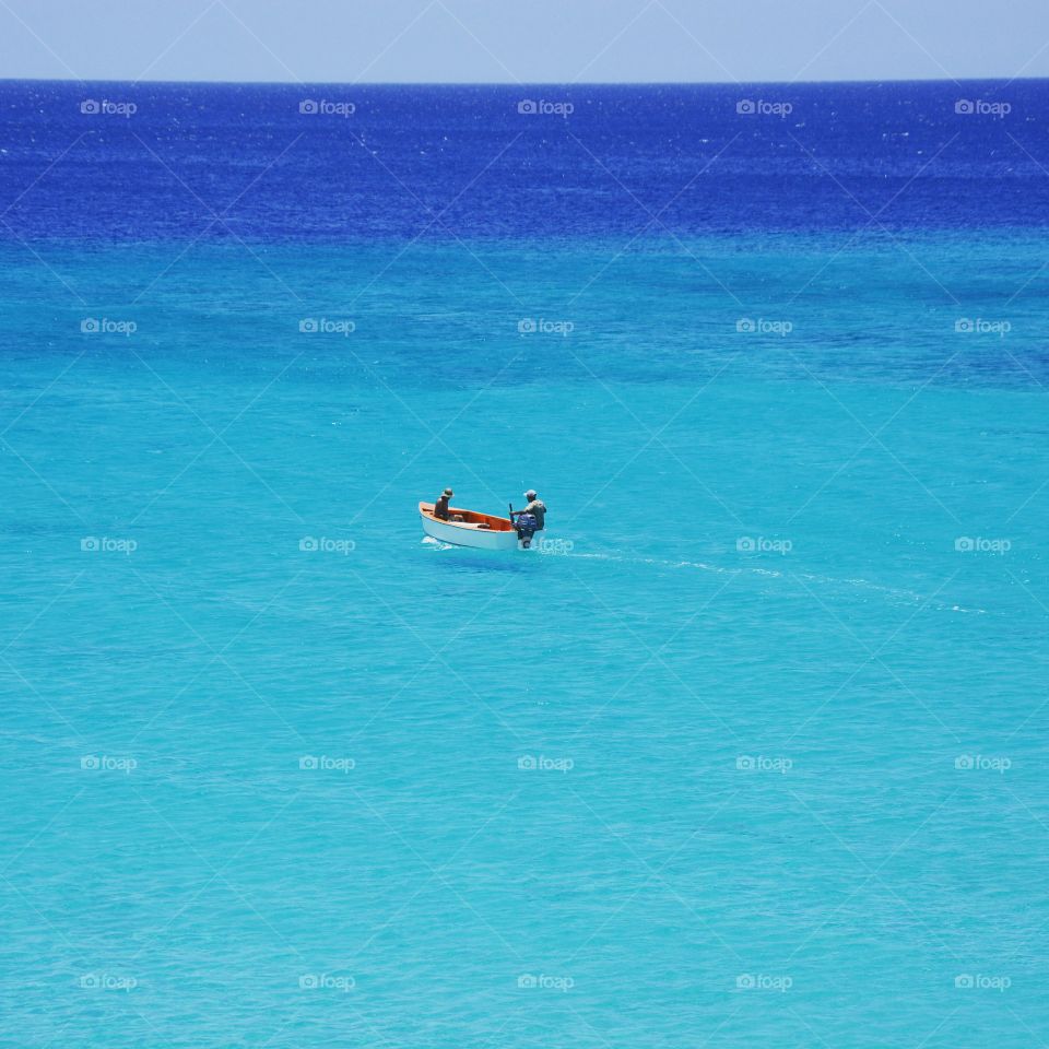 Blue Curacao. Blue water near Curacao, dutch antilles