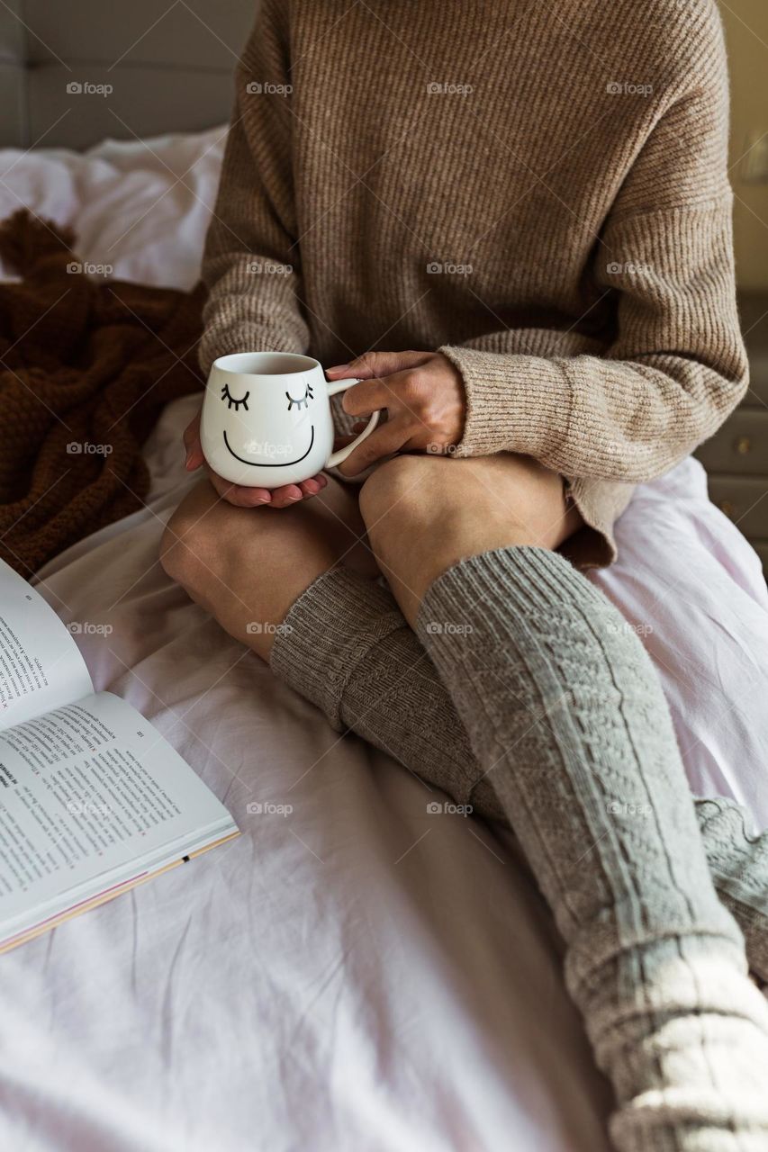 Woman relaxing at home 