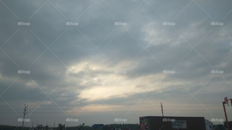 lovely sky with natural clouds