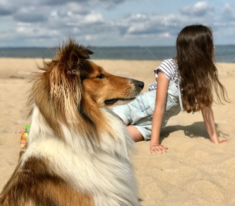 Dog and girl