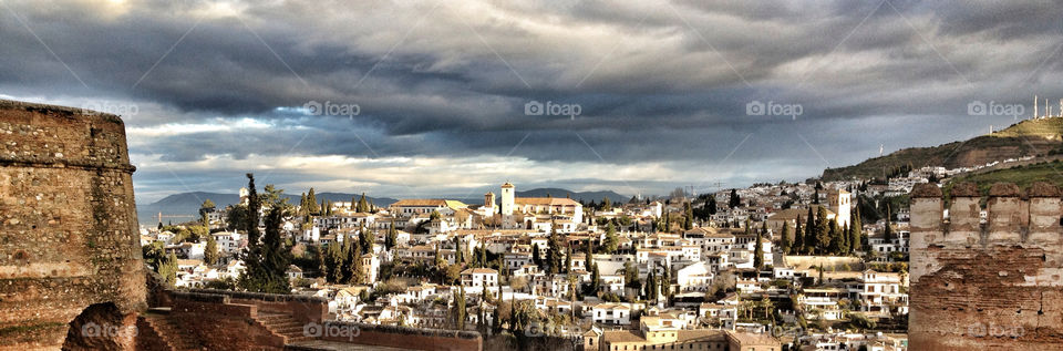 View of cityscape of granada