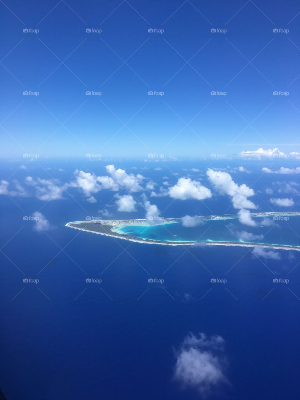 Atoll in ocean 