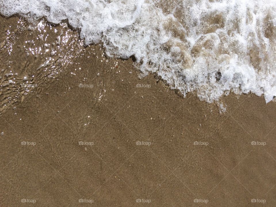 Sea waves on a seashore