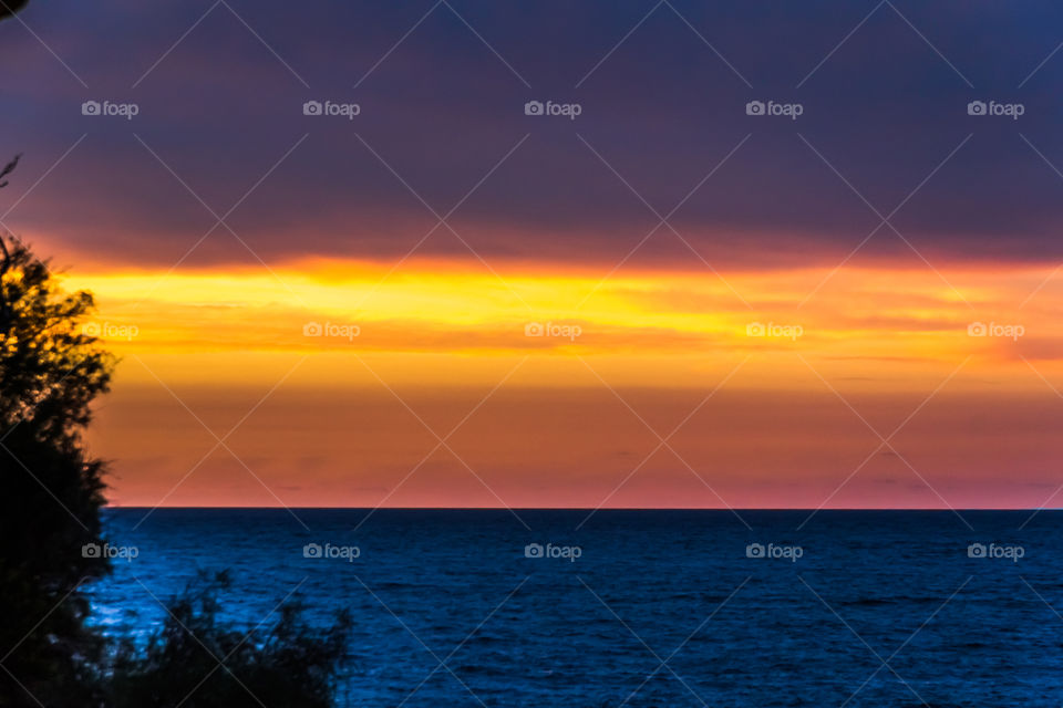 Sunset. Sunset over the sea