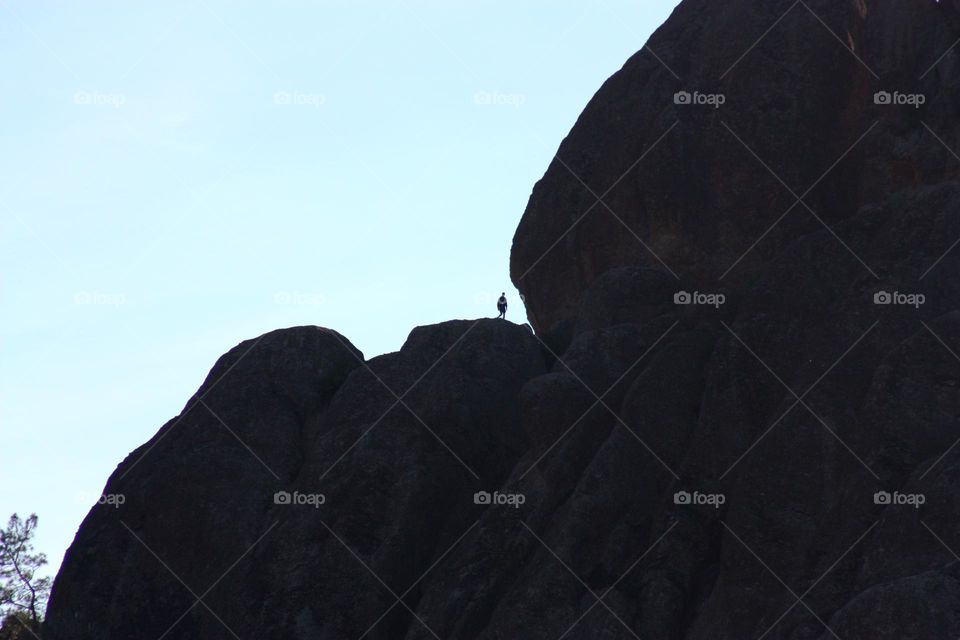 Hiking on mountain