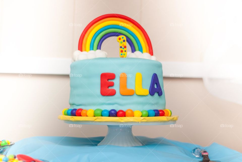 Adorable rainbow cake