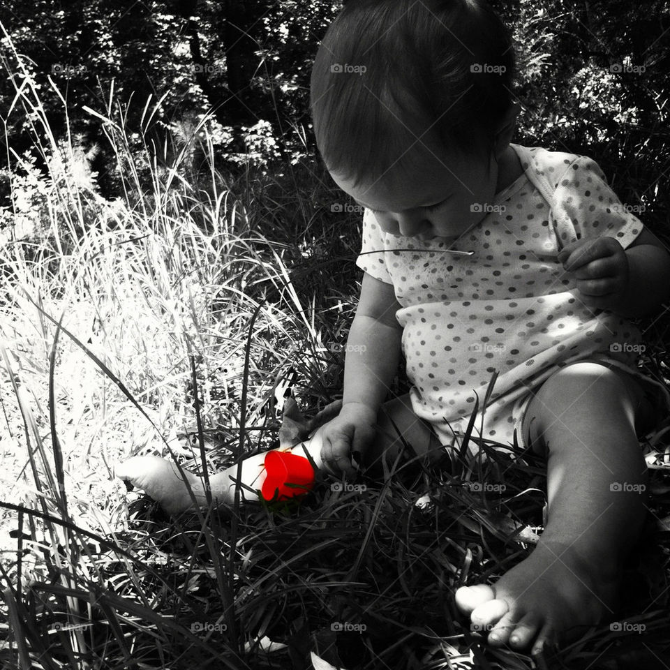 girl outdoors red baby by soooooouuuul_train