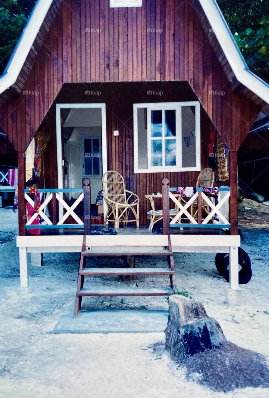 A beach hut in the Prehentian Islands, Malaysia.